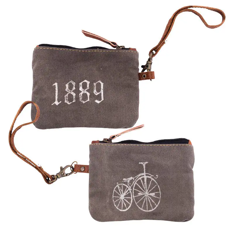 1889 Bike Double-Sided Coin Pouch from Brooklyn Bag at Moosestrum.com