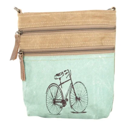 1966 Bike Double Zipper Crossbody Bag from Brooklyn Bag at Moosestrum.com