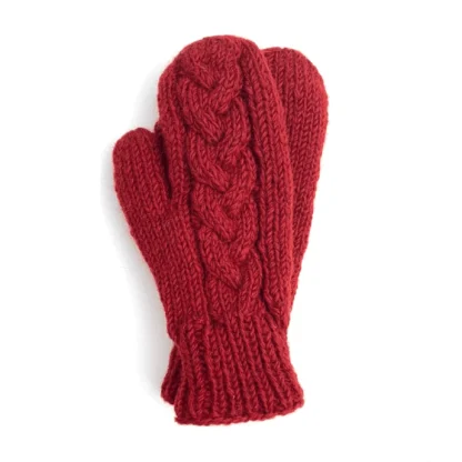 Australian Merino Wool Cable Mittens from Brooklyn Bag at Moosestrum.com