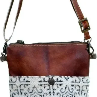 Pattern and Leather Passport Bag from Brooklyn Bag at Moosestrum.com