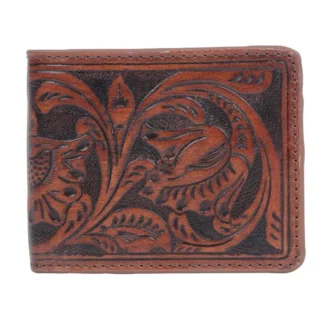 Regal Tooled Leather RFID Blocking Wallet from Brooklyn Bag at Moosestrum.com