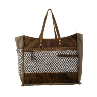 Sand Weaver Weekender Tote Bag from Brooklyn Bag at Moosestrum.com