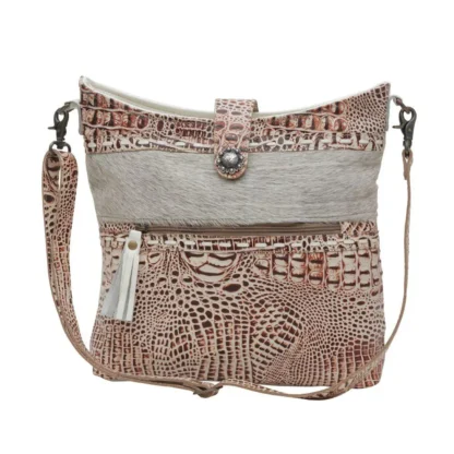 Smokey Leather & Hairon Shoulder Bag from Brooklyn Bag at Moosestrum.com
