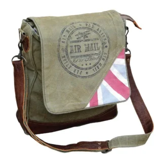 Union Jack Courier Bag from Brooklyn Bag at Moosestrum.com
