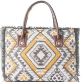 Orange & Grey Small Tote