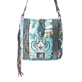 Mantra Handtooled Western Crossbody Shoulder Bag