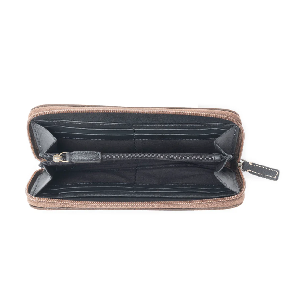 Glamour Hand-Tooled Leather RFID Blocking Wallet - Image 2