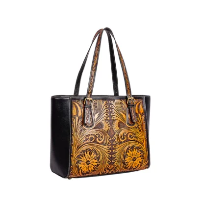 Canyon Hand-Tooled Leather Bag - Image 2