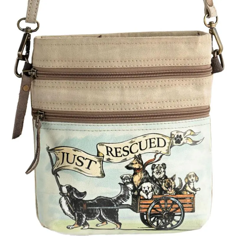 Just Rescued Canvas Crossbody Bag