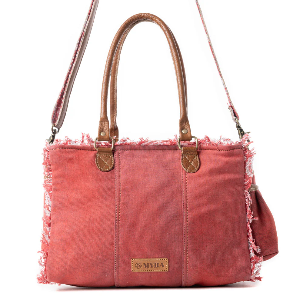 Coastal Steel Red Washed Denim Tote - Image 3