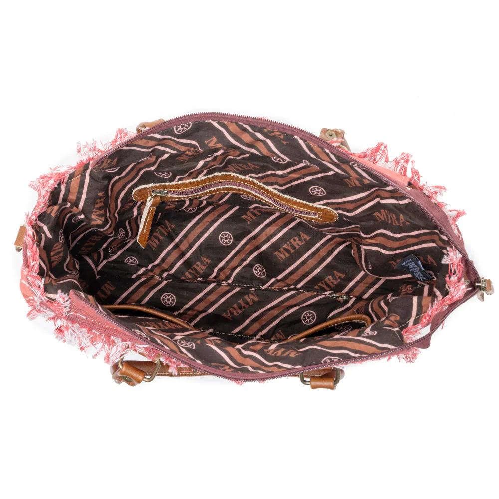 Coastal Steel Red Washed Denim Tote - Image 4