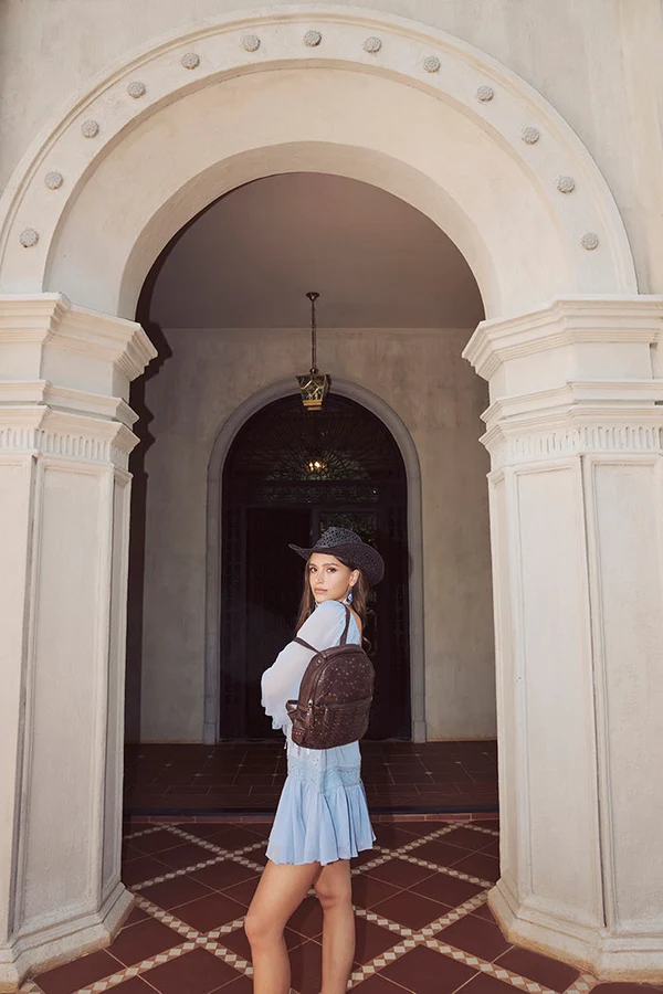 Midnight Rodeo Leather Backpack in Espresso Brown - Image 3
