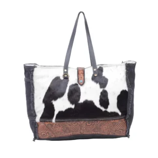 Comely Hand-Tooled Weekender Bag