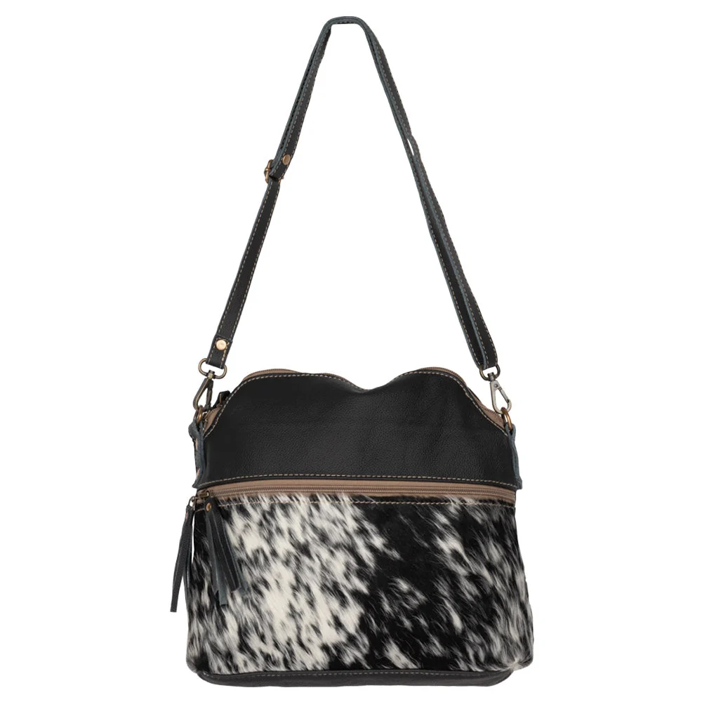 Euphoria Leather & Hairon Shoulder Crossbody Bag - Image 3