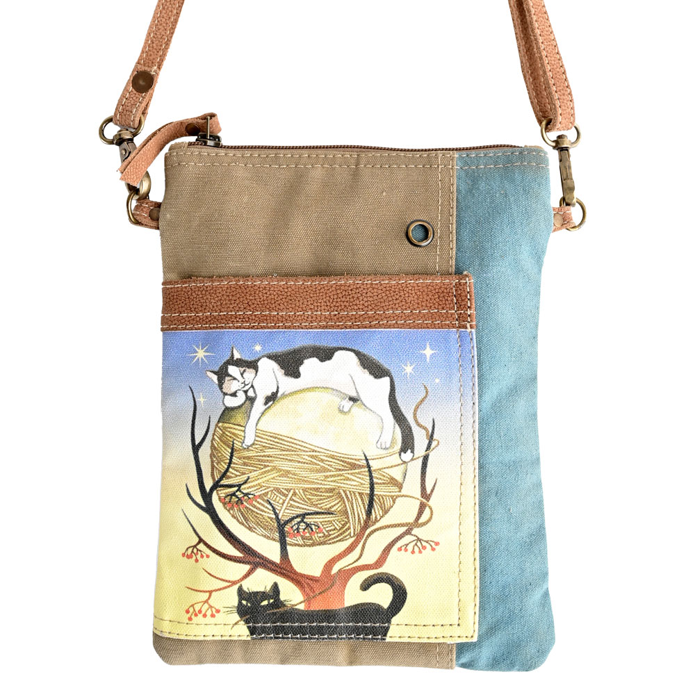 Cats Over the Moon Small Crossbody Bag