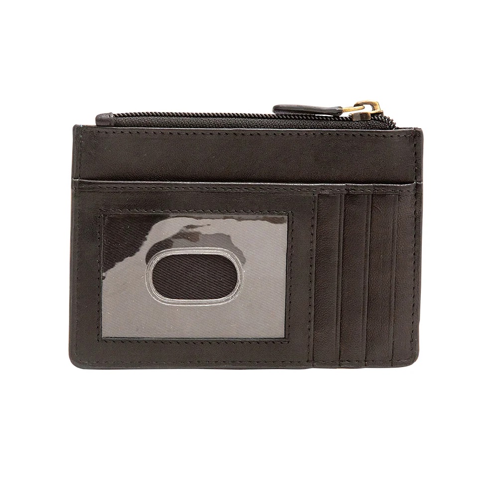 Turquoise Embossed Leather Card Holder - Image 2